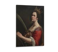 Artemisia Gentileschi Painting Art《Self-portrait As Saint Catherine of Alexandria》Poster Wall Art Scroll Canvas Picture Living Room Decor Home 24x36inch(60x90cm)