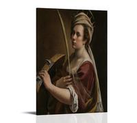 Artemisia Gentileschi Painting Artwork- Self-Portrait As Saint Catherine of Alexandria Poster Decorative Painting Print Picture Canvas Wall Art Bedroom Office Living Room Decoration 20x30inch(50x75cm)