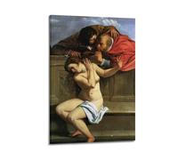 Artemisia Gentileschi Paintings - (Susanna And The Elders) Poster Canvas Wall Art Decorative Bedroom Modern Home Print Picture 12x18inch(30x45cm)
