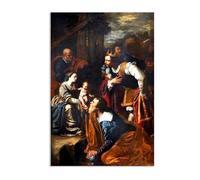 Artemisia Gentileschi Poster Adoration of the Magi Print on Canvas Wall Art Reproductions Of Famous Paintings Artwork For Living Room Bedroom Wall Decor95x60cm(37x24in) poster