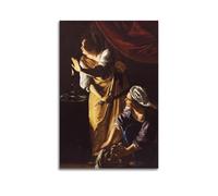 Artemisia Gentileschi Printed Posters Judith And Her Maidservant Art Canvas Painting Decor Wall Print Photo Home Modern Decoratives 16x24inch(40x60cm)