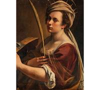 Artemisia Gentileschi Self Portrait Large Wall Art Poster Print Thick Paper 18X24 Inch
