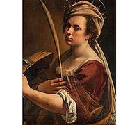 Artemisia Gentileschi Self Portrait Unframed Wall Art Print Poster Home Decor Premium