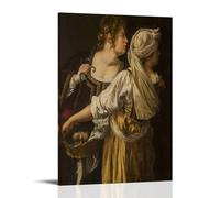 Artemisia Gentileschi Works《Judith And Her Maidservant》Printing Posters Modern Home Artworks Aesthetic Picture Print Canvas Wall Decor for Daily Use 16x24inch(40x60cm)