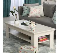 Arten Kashmiro White Pine Effect Coffee Table With Lower Shelf 121Cm
