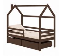 Arten Lila Dark Chocolate 90 X 190Cm Single Bed With Removable Guardrail And 2 Drawers - Foam Mattress Included