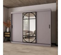 Arten Lugo 250Cm Cashmere Mirrored Sliding Wardrobe For Soft, Ordered Living