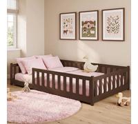Arten Otis Dark Chocolate 120 X 200Cm Eu Small Double Bed With Guardrails - No Mattress Included