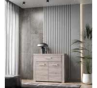 Arten Sand Oak Portland Chest Of Drawers With 2 Doors And 1 Drawer 97 Cm