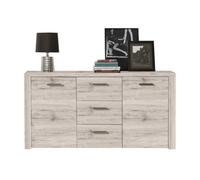 Arten Sand Oak Portland Wide Chest Of Drawers With 2 Doors And 3 Drawers 197 Cm