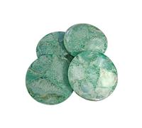 ArtEra Beautiful Decorative Agate Stone Coasters for Tea Cups, Coffee Mugs and Glasses | 4 inches Home Decor Agate Coasters (Set of 4, Green)