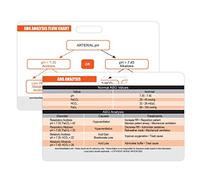 Arterial Blood Gas (ABG) Horizontal Badge Card - Excellent Resource for Nurses, Nursing Clinicals, and RN Students - Great Nursing School Supplies and Accessories