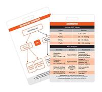 Arterial Blood Gas (ABG) Vertical Badge Card - Excellent Resource for Nurses, Nursing Clinicals, and RN Students - Great Nursing School Supplies and Accessories