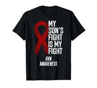 Arteriovenous Malformation My Son's Fight is My Fight AVM T-Shirt, Men, Black, Large