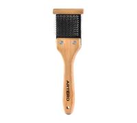 ARTERO Bella Double Flexible Slicker Brush with Bamboo Handle - Two Pin Lengths in One Brush, Eco Friendly Grooming Brush for Dogs and Cats, Flexible Cushioned Head
