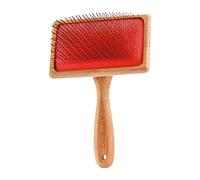 Artero Carda Long Protected Pick L. Nature Collection, Ecofriendly - Hair Brush for Thick Coats - Red - Dog, Cat - Pet Owners