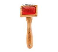 Artero Garda Pick Long Protected XS - Red Bamboo Handle Hair Brush - All Hair Types - Pet Owners with Small, Dense-Coated, Molting Pets