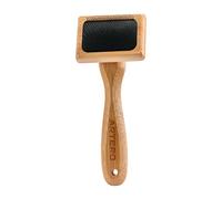 ARTERO Protected Pin Slicker Brush Size XS for Dogs and Cats - Rounded Pin Tips That Will Not Scratch, Removes Loose Hair and Tangles, Bamboo Handle, Nature Collection