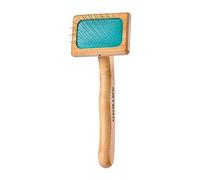 ARTERO Supersoft Slicker Brush Size L for Puppies, Cats and Delicate Coats - Extra Soft Pins That Will Not Scratch, Bamboo Handle, Eco Friendly Grooming Brush