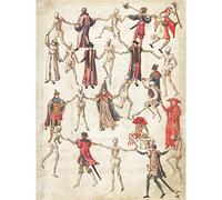 Artery8 16th Century German Dance Of Death Painting Premium Wall Art Canvas Print 18X24 Inch
