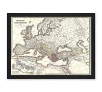 Artery8 1865 Spruner Map The Roman Empire Under Constantine A4 Artwork Framed Wall Art Print