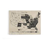 Artery8 1919 Women's Suffrage Map US Voting Rights Canvas Wall Art Print in Beige | Size: W24" x H32" Artery8 Beige W24" x H32"