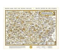 Artery8 1932 Eastern Counties and Midlands Map Wall Art Print : Vintage England Regional Map for Living Room or Study Historical Gift for UK Geography Enthusiasts