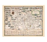 Artery8 1935 Ernest Dudley Chase Map Town Dedham Massachusetts Premium Wall Art Canvas Print 18X24 Inch