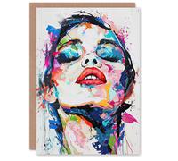 Artery8 1960s Colourful Portrait Modern Art Birthday Art Card Artery8 Multicolor