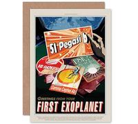 Artery8 51 Pegasi b First Exoplanet NASA Space Tours Travel Sealed Greeting Card Plus Envelope Blank inside