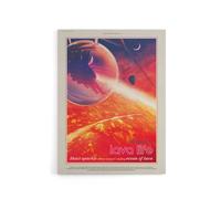 Artery8 55 Cancri E Lava Life NASA Space Travel Canvas Wall Art Print in Orange | Size: W12" x H16" Artery8 Orange W12" x H16"