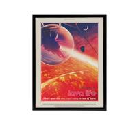 Artery8 55 Cancri E Lava Life NASA Space Travel Framed Canvas Wall Art Print in Orange | Size: W12" x H16" Artery8 Orange W12" x H16"