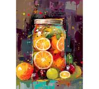 Artery8 A Jar of Homemade Orange and Plum Fruit Preserves Extra Large XL Wall Art Poster Print