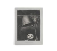 Artery8 A Mask Tolls The Funeral Knell Redon Vintage Canvas Wall Art in Grey | Size: W24" x H32" Artery8 Grey W24" x H32"