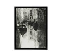 Artery8 A Venetian Canal Photograph Alfred Stieglitz Framed Canvas Wall Art in Grey | Size: W24" x H32" Artery8 Grey W24" x H32"