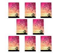Artery8 A Wee Note To Say Bird Cage Pink Sunset Freedom Art Cards Pack of 8 | Size: 8 pack Artery8 Pink 8 pack