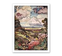 Artery8 A Wild Scottish Landscape on a Cloudy Day Artwork Framed Wall Art Print 18X24 Inch