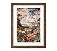Artery8 A Wild Scottish Landscape on a Cloudy Day Artwork Framed Wall Art Print 18X24 Inch