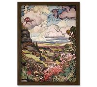 Artery8 A Wild Scottish Landscape on a Cloudy Day Artwork Framed Wall Art Print A4