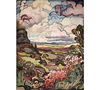 Artery8 A Wild Scottish Landscape on a Cloudy Day Extra Large XL Wall Art Poster Print