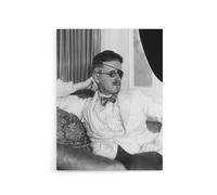 Artery8 Abbott James Joyce Eye Patch Writer Canvas Wall Art Print in Grey | Size: W18" x H24" Artery8 Grey W18" x H24"