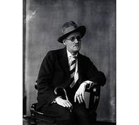 Artery8 Abbott Portrait of James Joyce Seated Wall Art Print : Literary Black and White Photo for Study or Living Room Quiet Thoughtful Decor for Classic Literature Fans