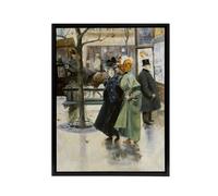 Artery8 Abel Truchet On the Boulevards Parisian Street View Framed Canvas Art | Size: W24" x H32" Artery8 Multicolor W24" x H32"