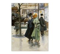 Artery8 Abel Truchet On the Boulevards Parisian Street View Wall Art Print | Size: W18" x H24" Artery8 Multicolor W18" x H24"