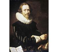 Artery8 Abraham De Vries Self-Portrait Painting Large Wall Art Poster Print Thick Paper 18X24 Inch