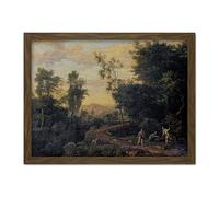 Artery8 Abraham Genoels Landscape Diana Hunting Painting Artwork Framed Wall Art Print 18X24 Inch