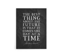 Artery8 Abraham Lincoln Future Slate Quote Canvas Wall Art Print in Grey | Size: W24" x H32" Artery8 Grey W24" x H32"