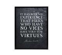 Artery8 Abraham Lincoln Vices Virtues Quote Framed Canvas Wall Art Print in Grey | Size: W12" x H16" Artery8 Grey W12" x H16"