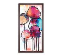 Artery8 Abstract Alien Tree Design Colourful Painting Framed Wall Art Print Long 25X12 Inch
