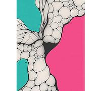 Artery8 Abstract Bubbles Pink Green Painting Unframed Wall Art Print Poster Home Decor Premium